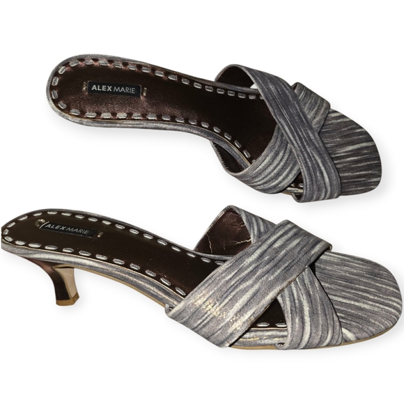 ☆Alex Marie Gray Strappy Heeled Sandals☆ - Picture 1 of 4